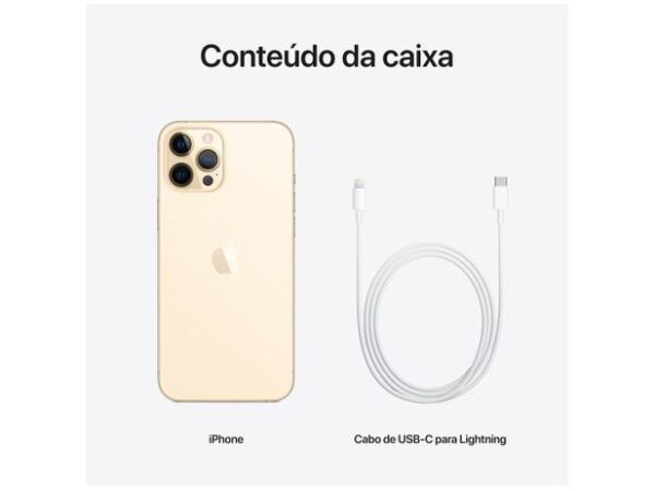 iPhone 12 Pro Max Apple 128GB Dourado 6,7” - Câm. Tripla 12MP iOS