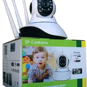 Câmera Ip Sem Fio 360° 3 Antenas Hd Wifi Visão Noturna Alarme