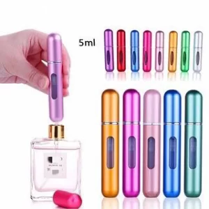 Mini Portáteis 5 ml - Recarregáveis Frasco De Perfume Com Bomba De Pulverização Recipientes Cosméticos Vazios Atomizador Leve seu perfume com você! Cabe até mesmo no seu bolso.